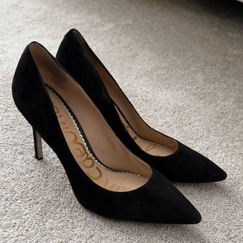 Sam Edelman Hazel black suede pumps size 9.5 WIDE